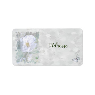 winterrose adressaufkleber label