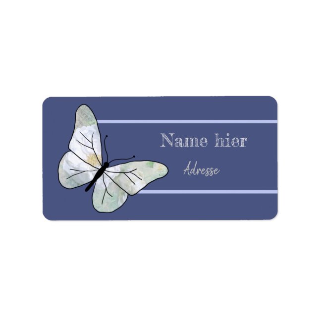 Winterrose und Schmetterlinge Label (Front)