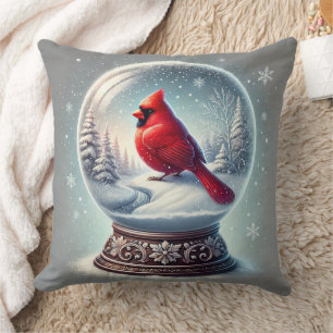Winter's Cardinal Keepsake Cushion