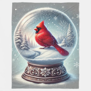 Winter's Cardinal Keepsake Fleece Blanket