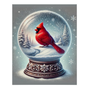 Winter's Cardinal Keepsake Poster