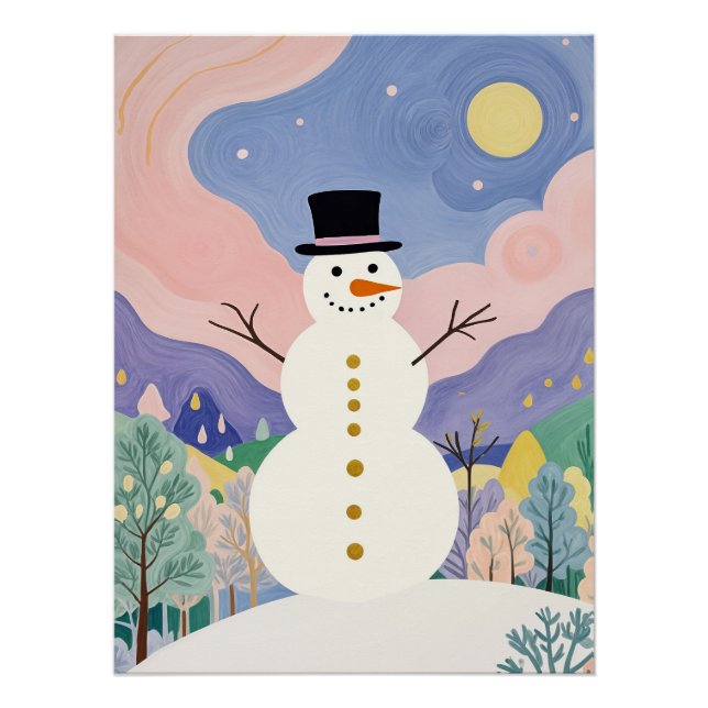 Winter's Cheerful Watcher Poster (Front)