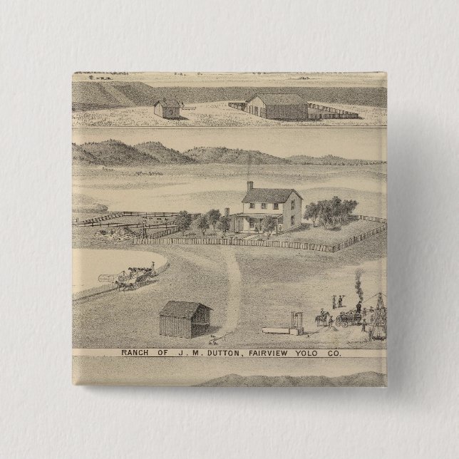 Winters Dutton ranch 15 Cm Square Badge (Front)