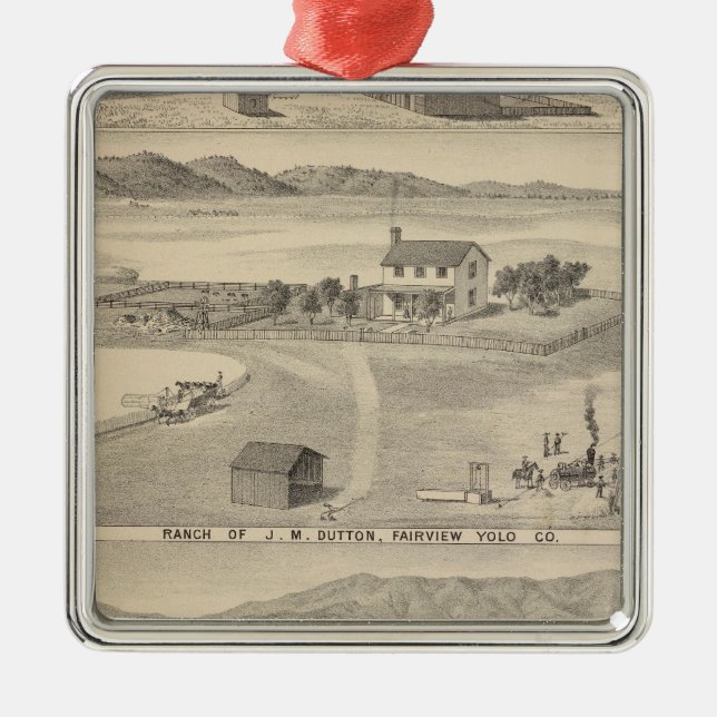 Winters Dutton ranch Metal Ornament (Front)