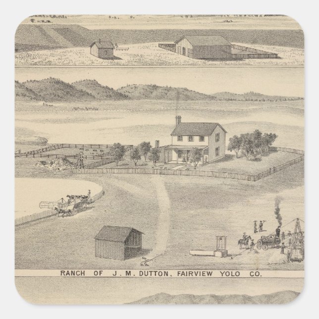 Winters Dutton ranch Square Sticker (Front)