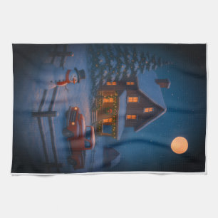 Winter's Eve Tea Towel