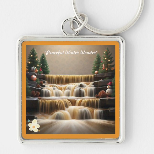 "Winter's Gentle Flow" Key Ring (Front)
