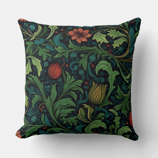 Winter's Morris Garden Botanical Cushion (Front)
