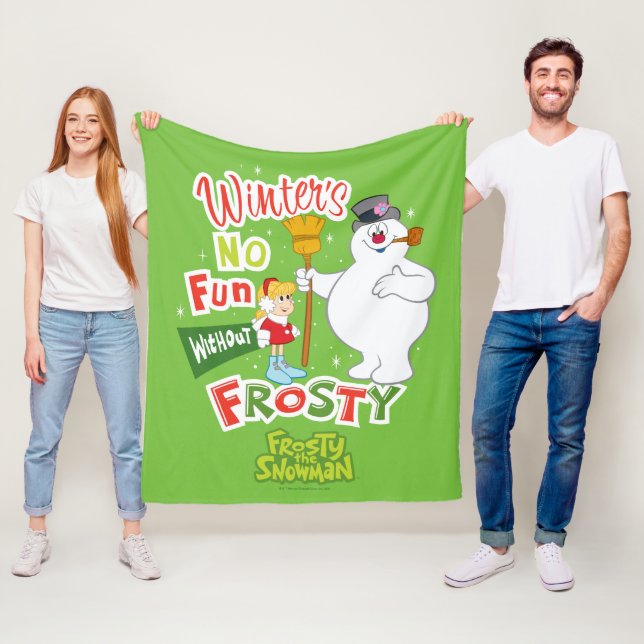 Winter's No Fun Without Frosty the Snowman™ Fleece Blanket (In Situ)