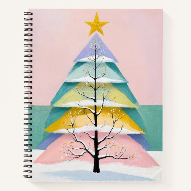Winter's Pastel Glow Notebook (Front)