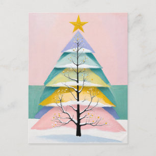 Winter's Pastel Glow Postcard