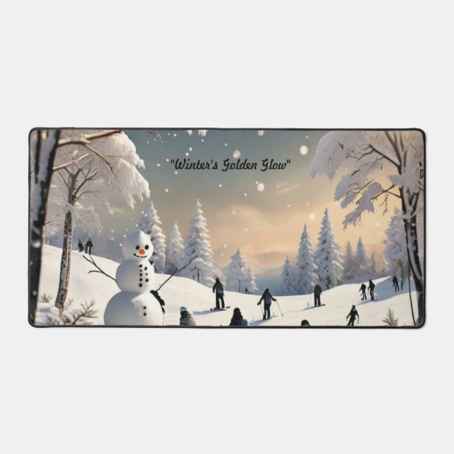 "Winter's Peaceful Hush" Desk Mat (Front)