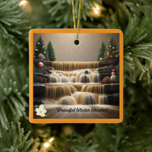 "Winter's Peaceful Night" Ceramic Ornament