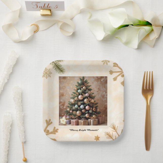 "Winter's Peaceful Slumber" Paper Plate (Wedding)