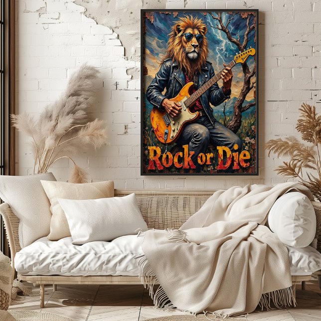 Winter's Roar: Lion's Electric Echo Poster (Creator Uploaded)