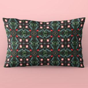 Winters Snowflakes, Poinsettias, Cardinals  Decorative Cushion