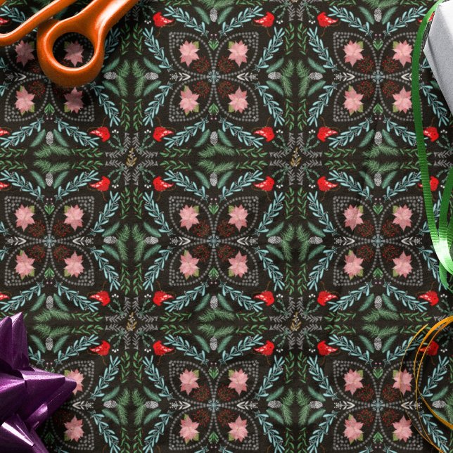 Winters Snowflakes, Poinsettias, Cardinals  Tissue Paper (Creator Uploaded)