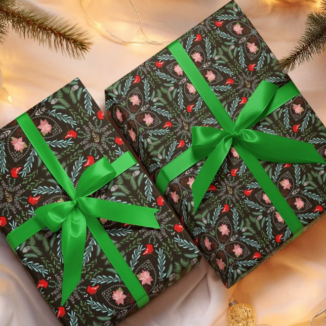 Winters Snowflakes, Poinsettias, Cardinals  Wrapping Paper (Creator Uploaded)