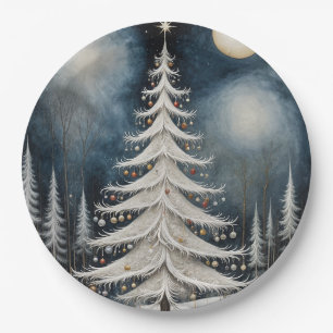 Winter's Starry Eve Paper Plate