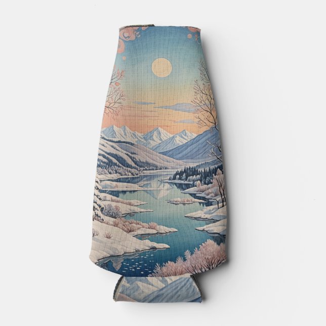 Winter's Tranquility Bottle Cooler (Front)