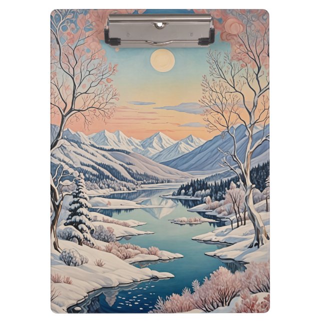 Winter's Tranquility Clipboard (Front)