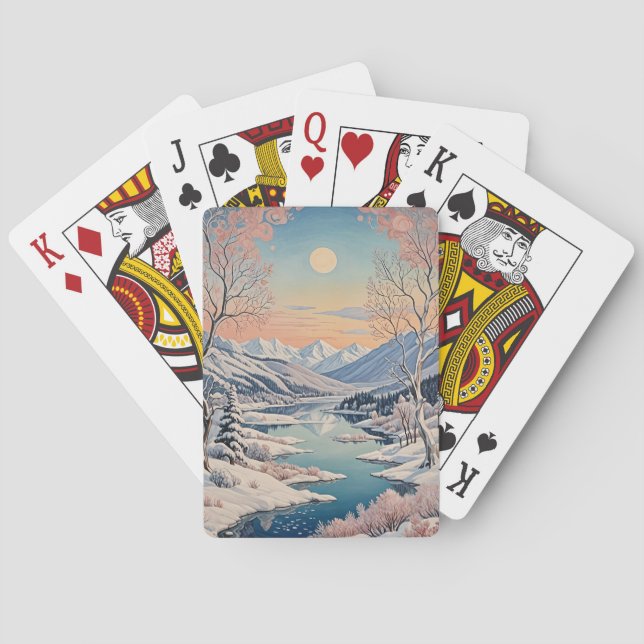 Winter's Tranquility Playing Cards (Back)