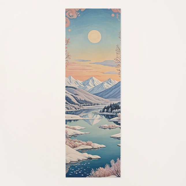 Winter's Tranquility Yoga Mat (Front)