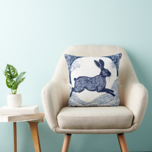 Winter's Whispers of Magical Hare Cushion