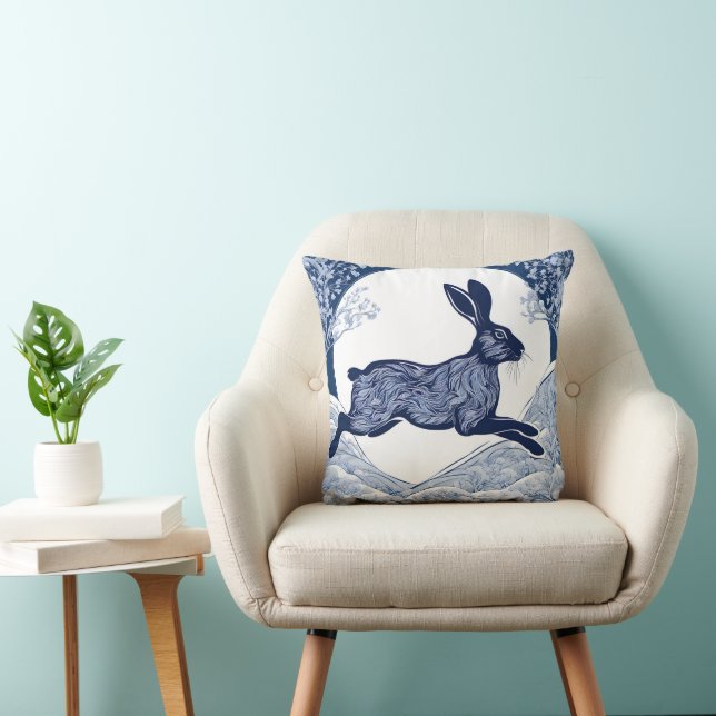 Winter's Whispers of Magical Hare Cushion (Chair)