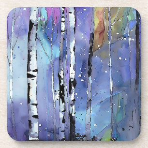 Wintersong in the Birch Woods Coaster