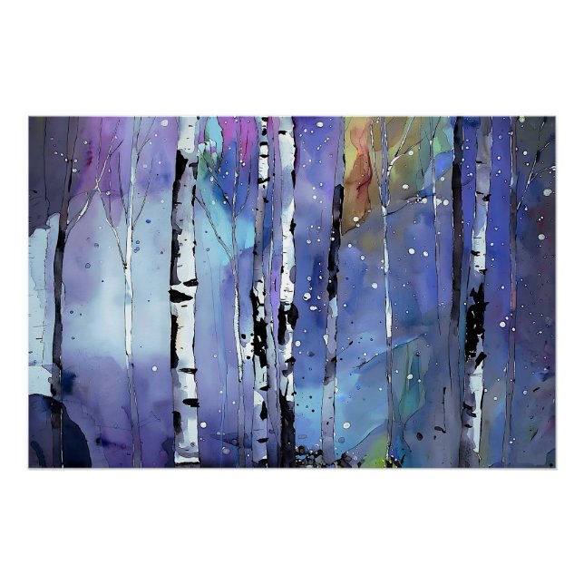 Wintersong in the Birch Woods Poster (Front)
