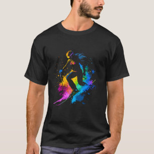 Wintersports Alpine Paint Splash Skier Snow Ski Gi T-Shirt