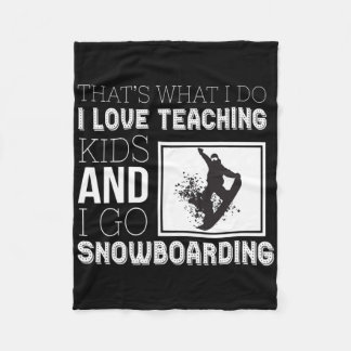 Wintersports Teacher Tutor Snowboarding 1 Fleece Blanket
