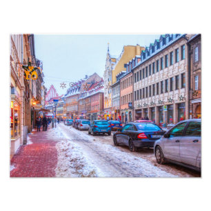 Wintertime in Bamberg Germany Photo Enlargement Print