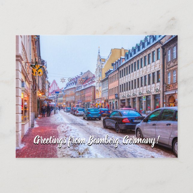 Wintertime in Bamberg Germany Postcard (Front)