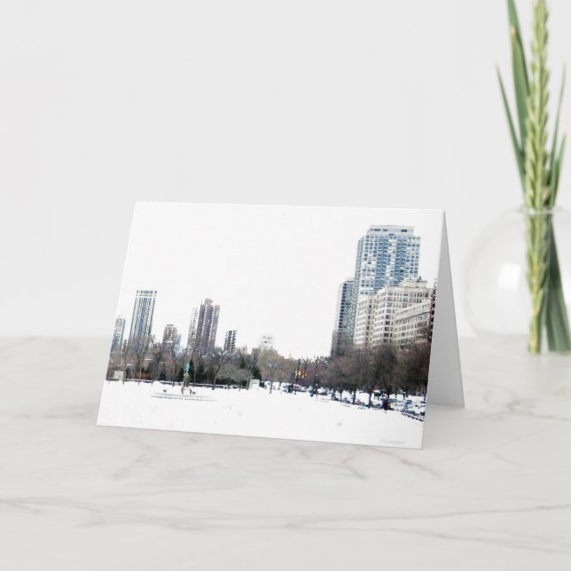 Wintertime in Chicago Card (Front)