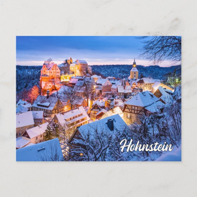 Wintertime In Hohnstein, Germany Postcard (Front)
