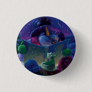 Wintertime Reading 3 Cm Round Badge