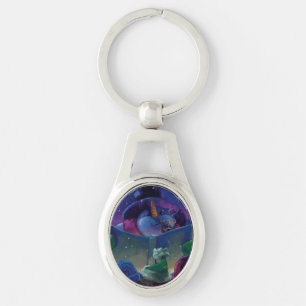 Wintertime Reading Key Ring