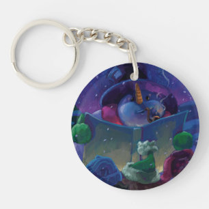 Wintertime Reading Key Ring