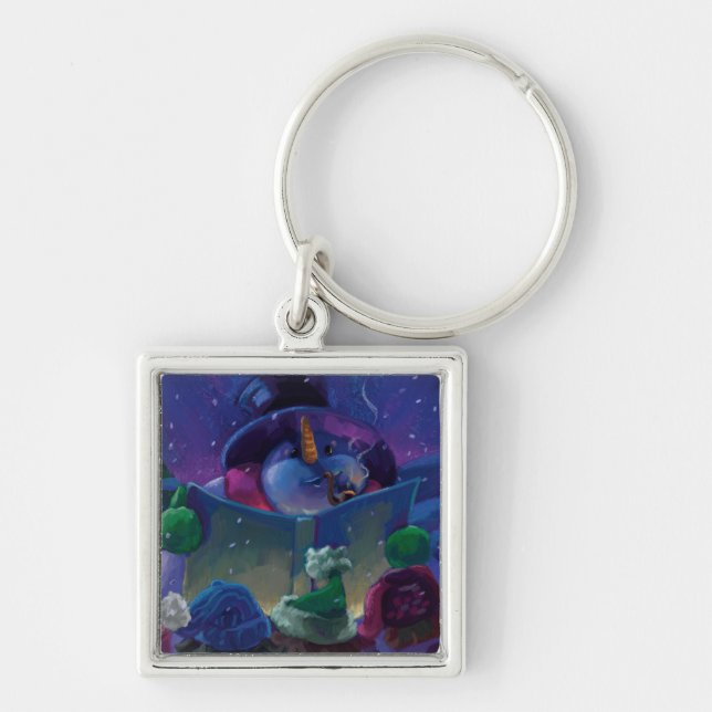Wintertime Reading Key Ring (Front)