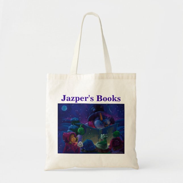 Wintertime Reading Personalised Book Bag (Front)