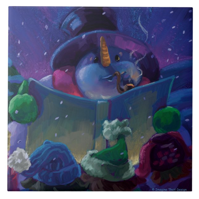 Wintertime Reading Tile (Front)