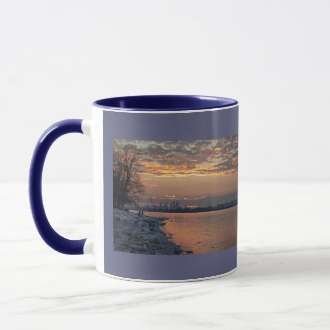  Wintertime River Sunset Mug (Left)