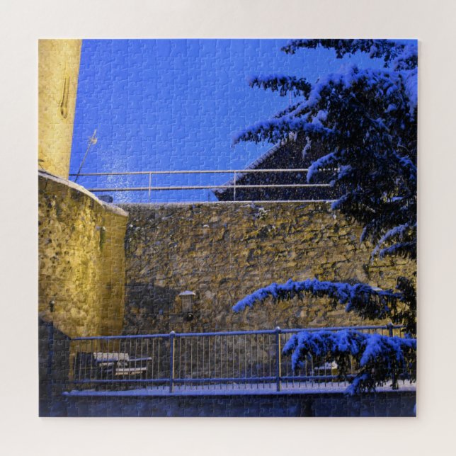 Wintertime , snow on the trees jigsaw puzzle (Horizontal)