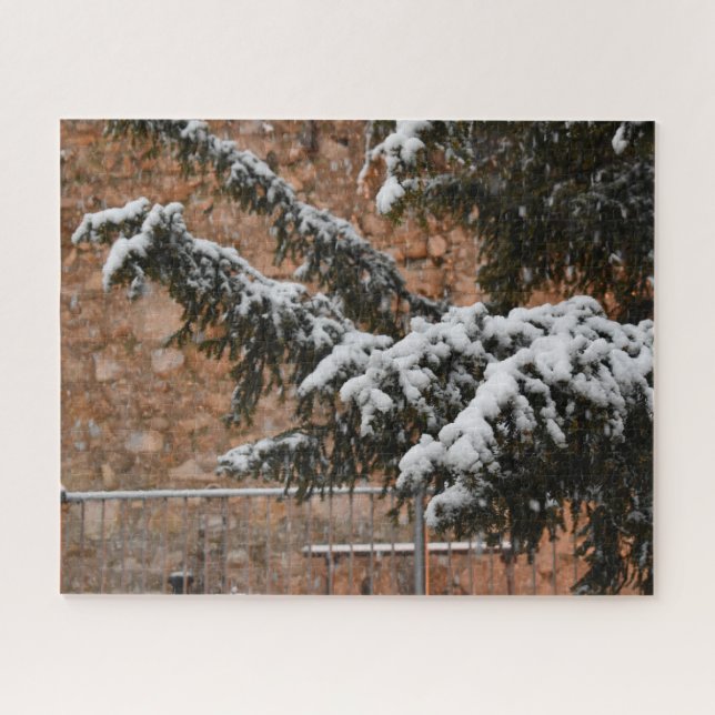 Wintertime , snow on the trees jigsaw puzzle (Horizontal)