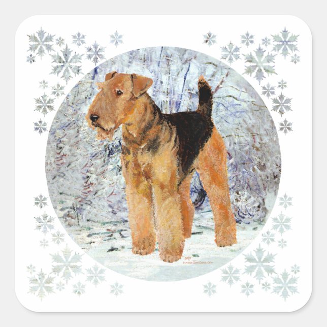 Wintertime Square Sticker (Front)