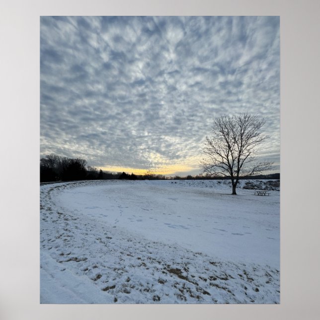 Wintertime Sunset Photo Poster (Front)