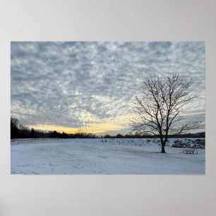 Wintertime Sunset Photo Poster