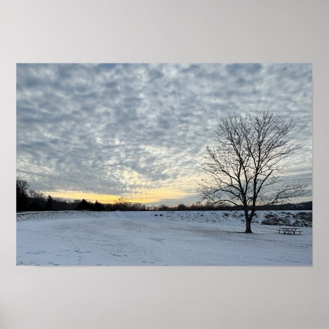 Wintertime Sunset Photo Poster (Front)